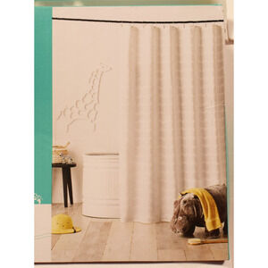 Pillowfort Wave Kids' Shower Curtain White